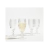 Set de copas para champán Rigato Glass de vidrio 4 piezas