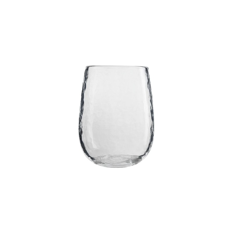 Vaso para vino hammered de cristal