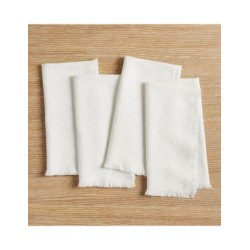 Set de servilletas Frayed Oversized de lino 4 piezas