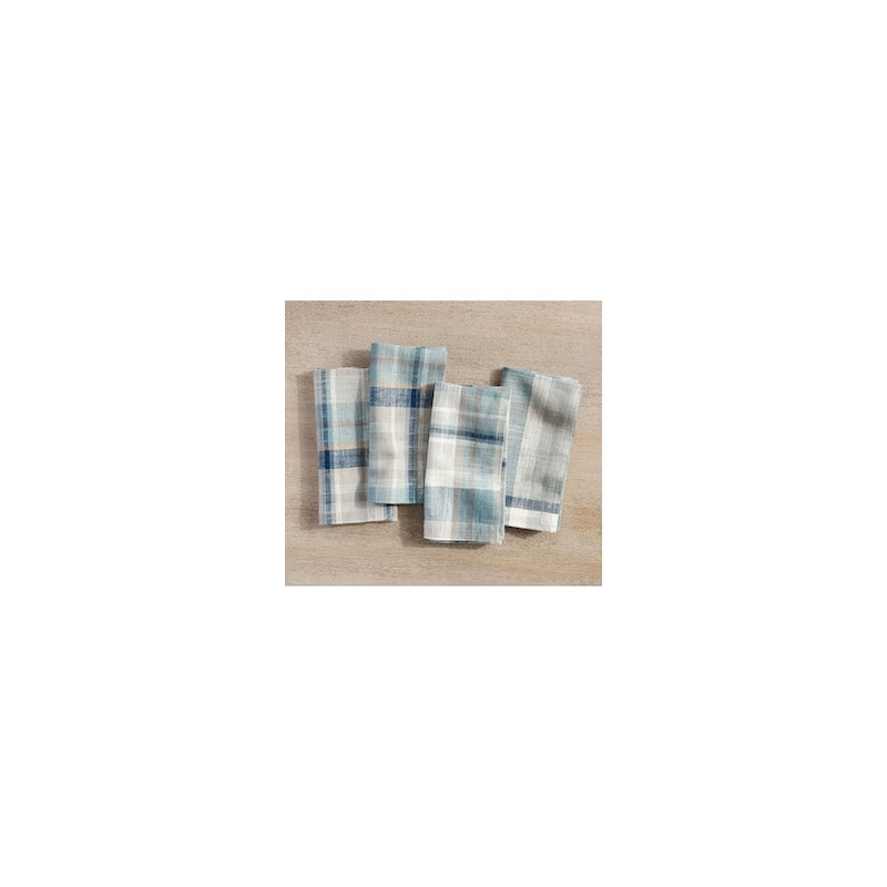 Set de servilletas Ventura Plaid de algodón 4 piezas