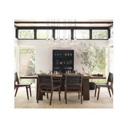 Silla Fenton de madera y piel