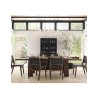 Silla Fenton de madera y piel