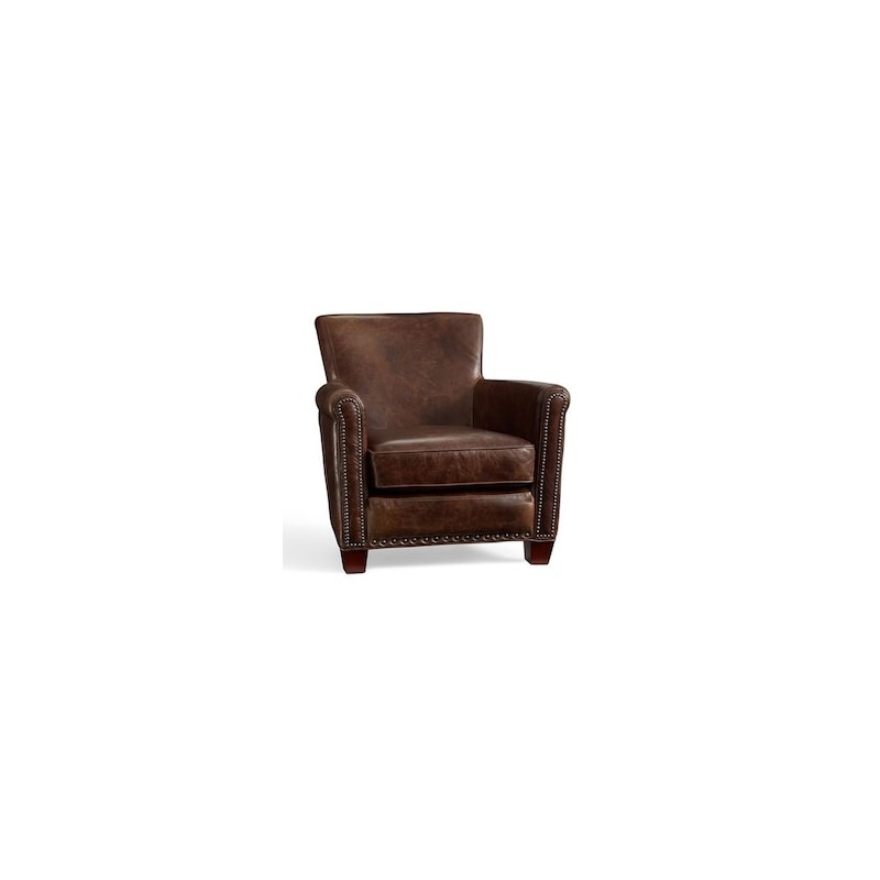 Sillón Irving C/Tachuelas estilo contemporáneo de madera