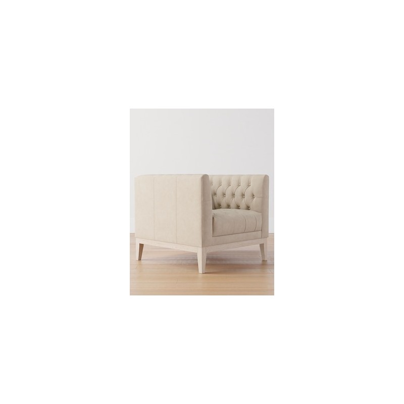 Sillón Edgewood estilo contemporáneo de piel