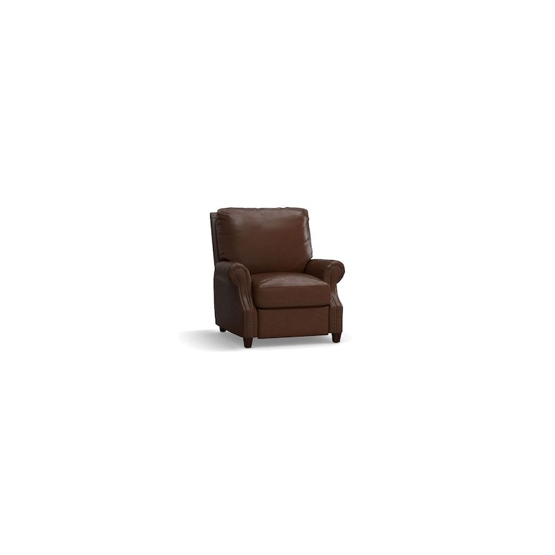 Sillón James estilo clásico renovado de piel