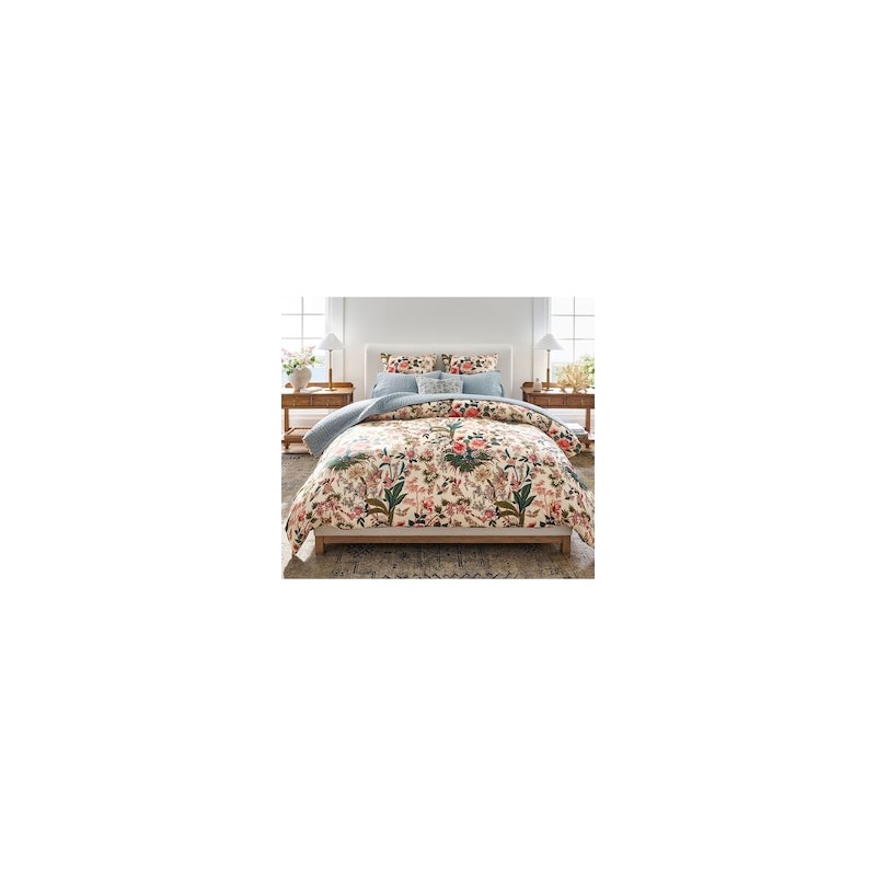 Duvet Rose Floral Stripe