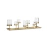 Portavela Draper Brass Pillar Centerpiece de acero