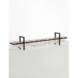 Portavela Hayes Floating de acero y vidrio