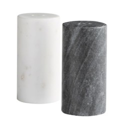 Set de Salero y Pimentero Black & With Marble