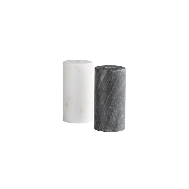 Set de Salero y Pimentero Black & With Marble
