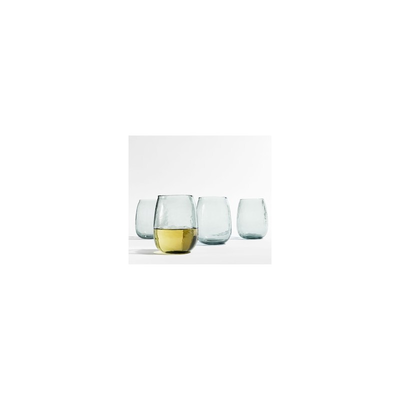 Set de vasos para vino Hammered de vidrio con 4 piezas