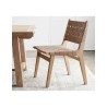Silla Fenton de madera y piel
