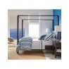 Cama Farmhouse de madera queen size