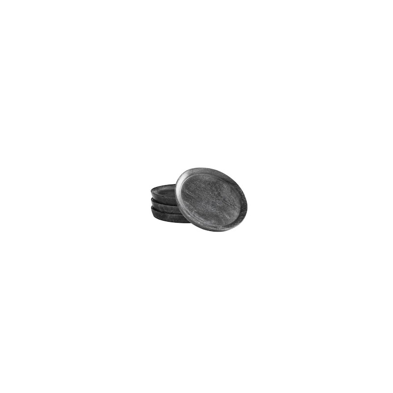 Set de Portavasos 4 Piezas Black Marble