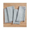 Set de servilletas Frayed Oversized de lino 4 piezas
