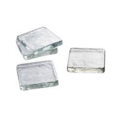 Set de Portavasos 4 Piezas Slab Glass