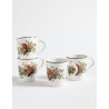 Set de tazas americana Holly Berry 4 piezas