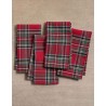 Set servilletas navideñas Stewart Plaid de algodón 4 piezas